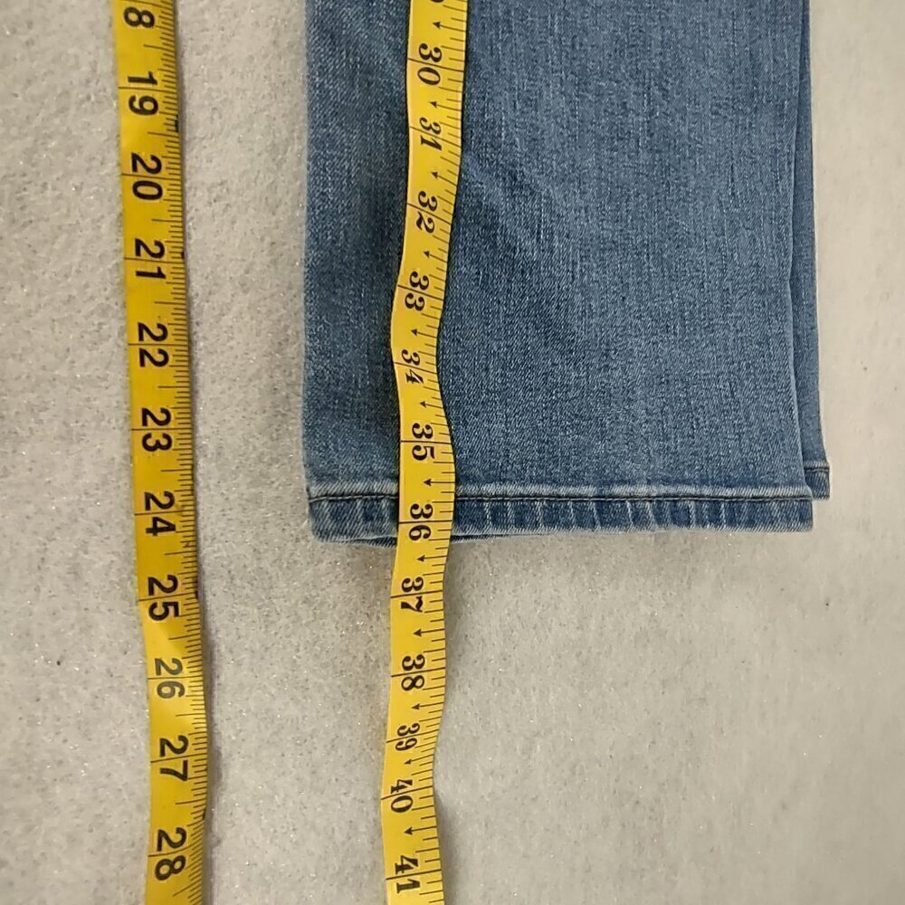 St. John's Bay Cotton Blend 5 Pocket Straight Leg Blue Denim Jeans Size 14PS - Picture 8 of 10